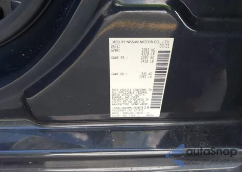 2021 Nissan Altima Sv Fwd from USA, damaged, VIN 1N4BL4DVXMN406329